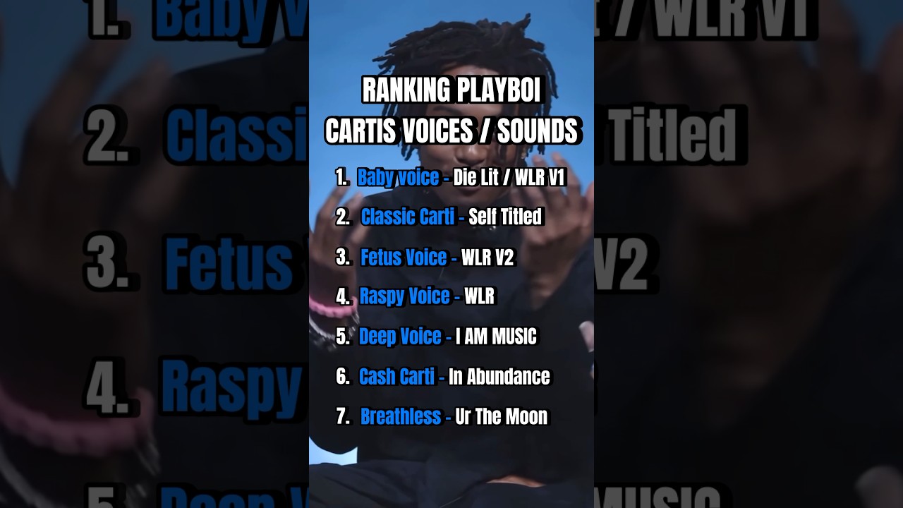 Ranking Playboi Cartis Voices / Sounds #playboicarti #carti #wlr #raptok #hiphop #fypシ #ranking