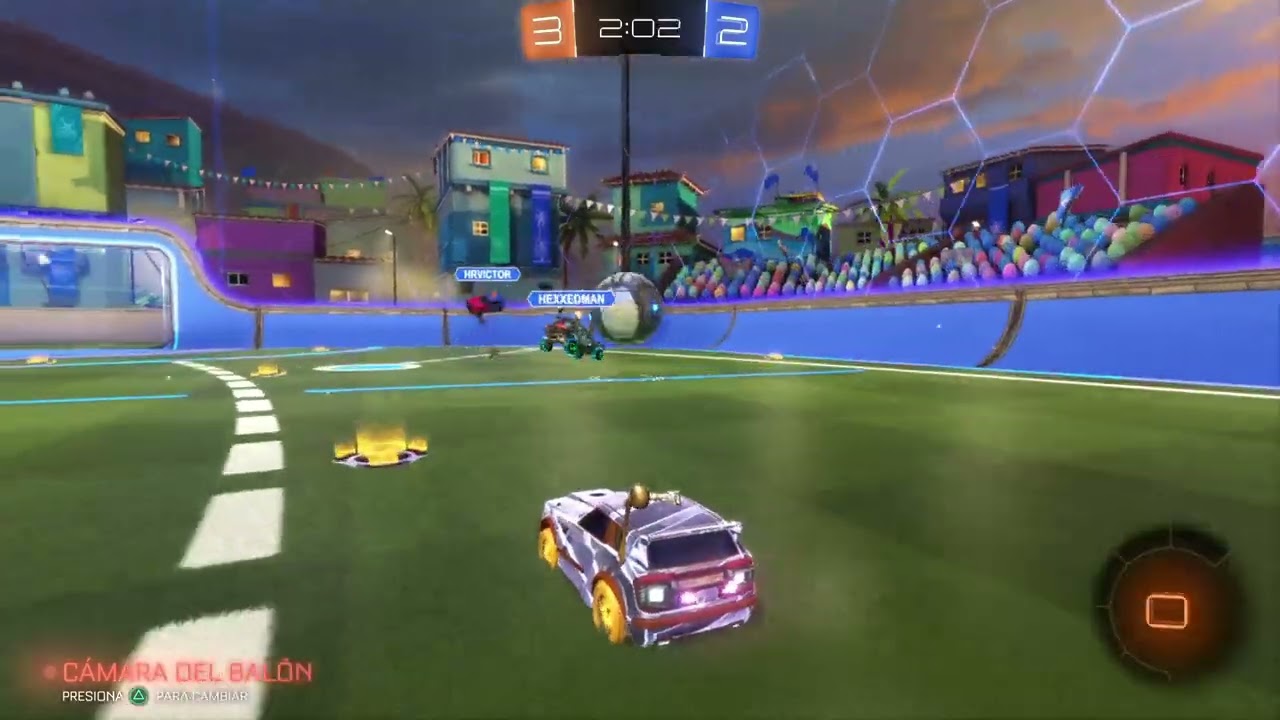 Un miembro del equipo contrario me regala un gol y ganamos 5-2!!! jugando Rocket League parte 9