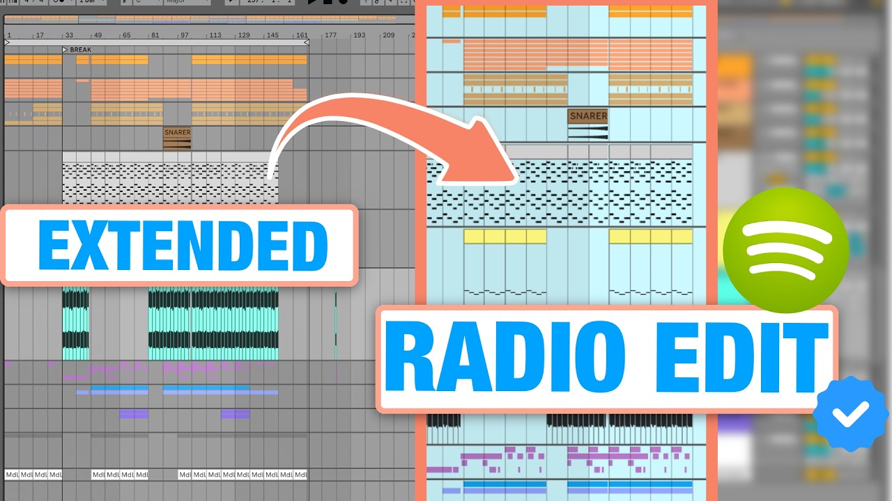 Como hacer estructuras y versiones RADIO EDIT para Spotify! Ejemplo real #produccionmusical