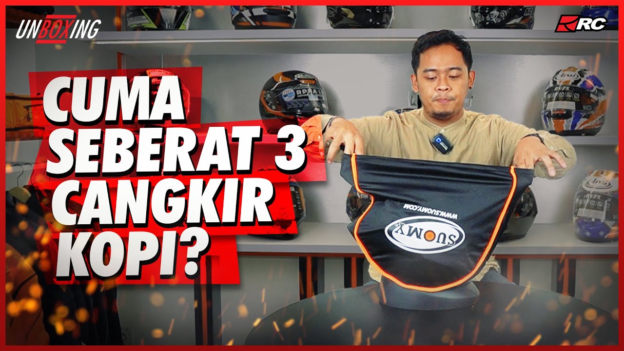 SUOMY TRACK 1 404 ORANGE FLUO ❗️ Helm Ini Cuma Seberat 3 Cangkir Kopi ☕️ - RC Unboxing -