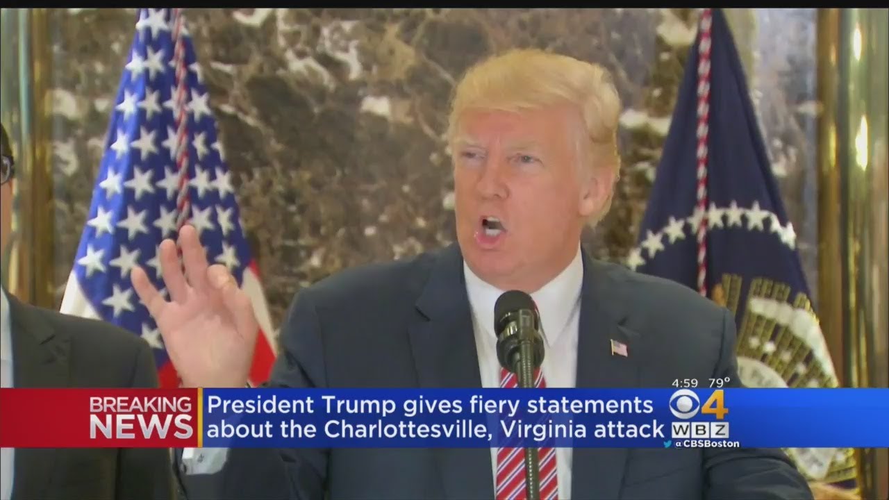 Trump Gives Fiery Statement On Charlottesville Attack
