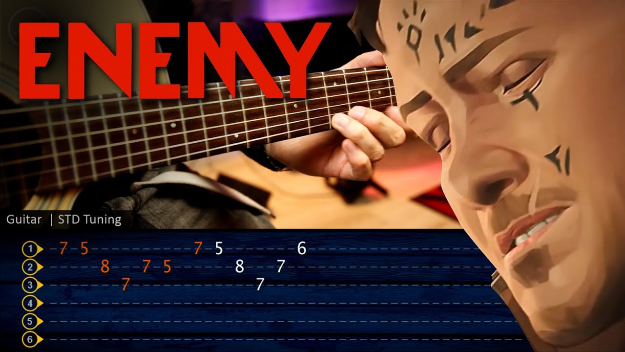 Enemy (Arcane: League of Legends) - Imagine Dragons & JID Guitar TAB |  Tutorial Cover Chirstianvib