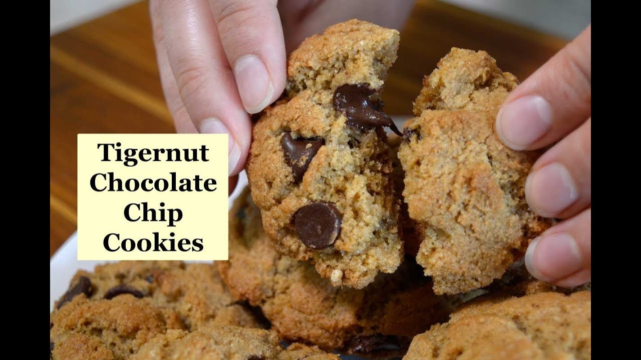 Tigernut Chocolate Chip Cookies &ndash; Grain Free, Nut Free, Paleo