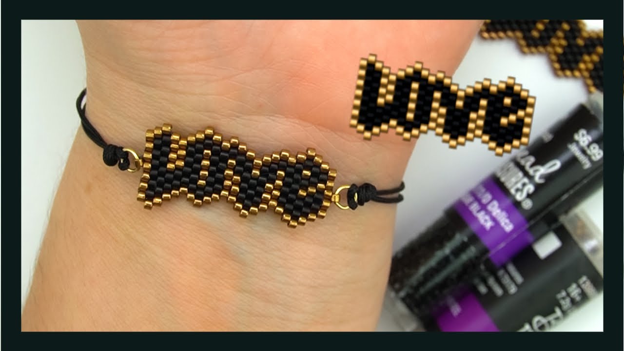 LOVE / PULSERA  / BRICK STITCH