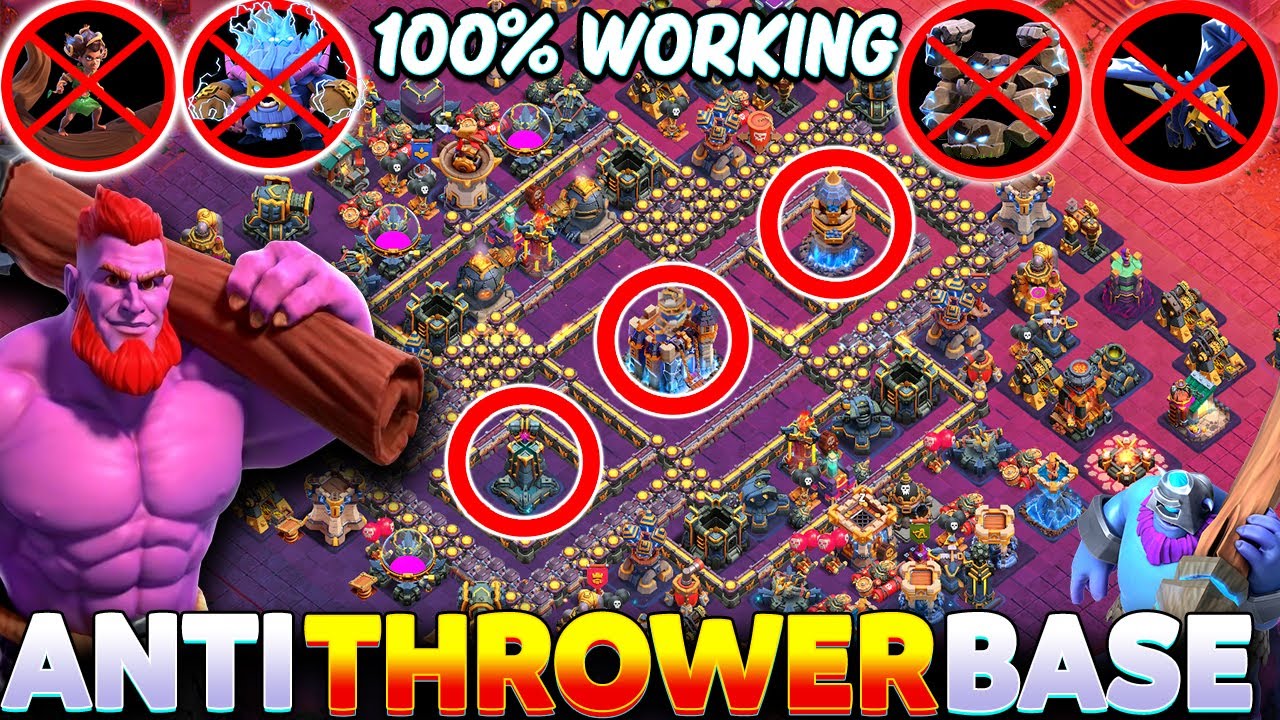 ANTI THROWER TH18 INSANE BASE LINK | AFTER UPDATE TH18 BEST WAR BASE & CWL BASE WITH COPY LINK