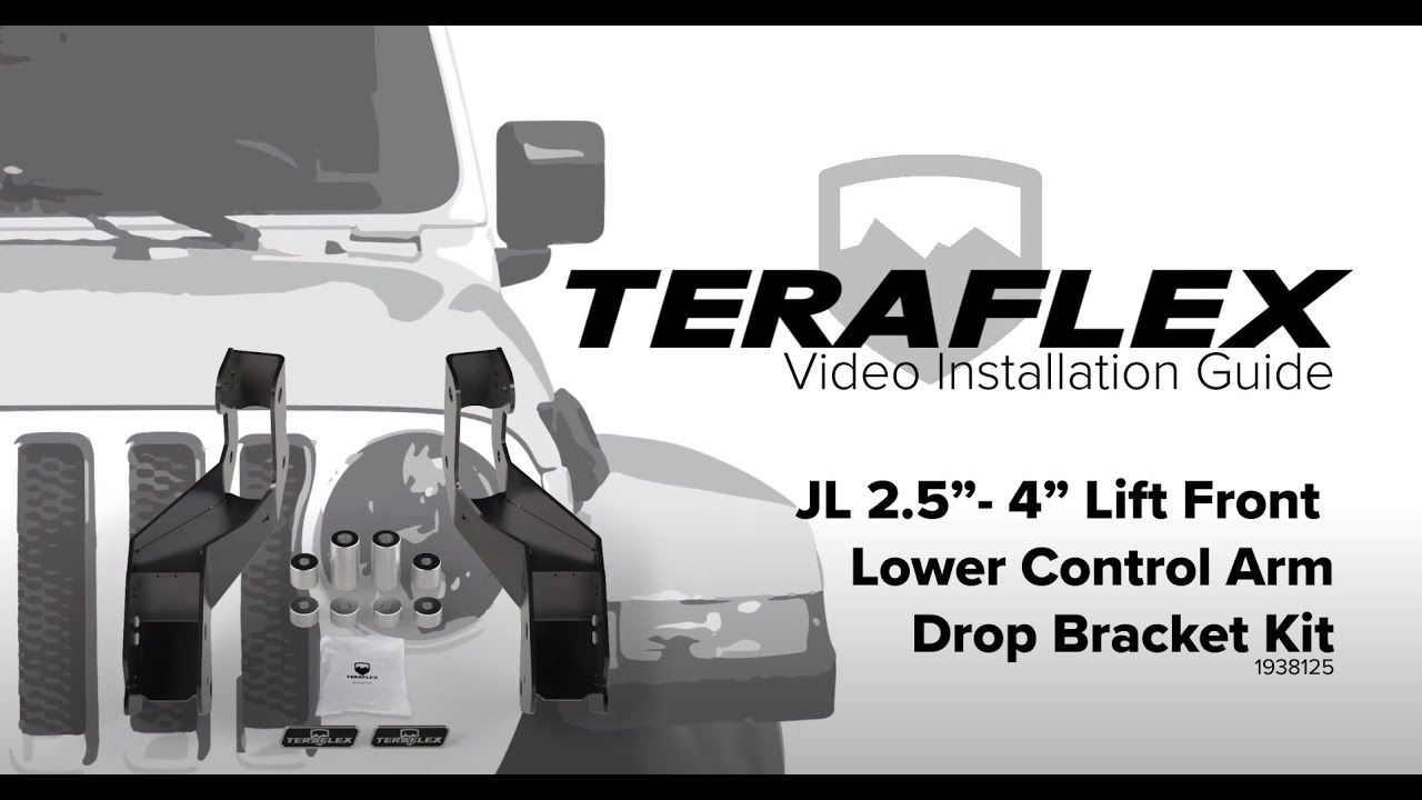 TeraFlex Install: JL/JLU Front Lower Control Arm Drop Bracket Kit