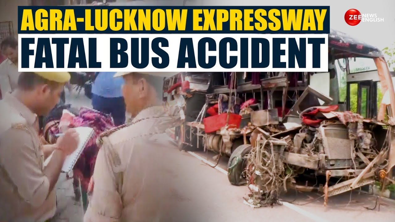 Unnao Accident: Double-Decker Bus Hits Milk Container on Agra-Lucknow Expressway|18 Dead,19 Injured