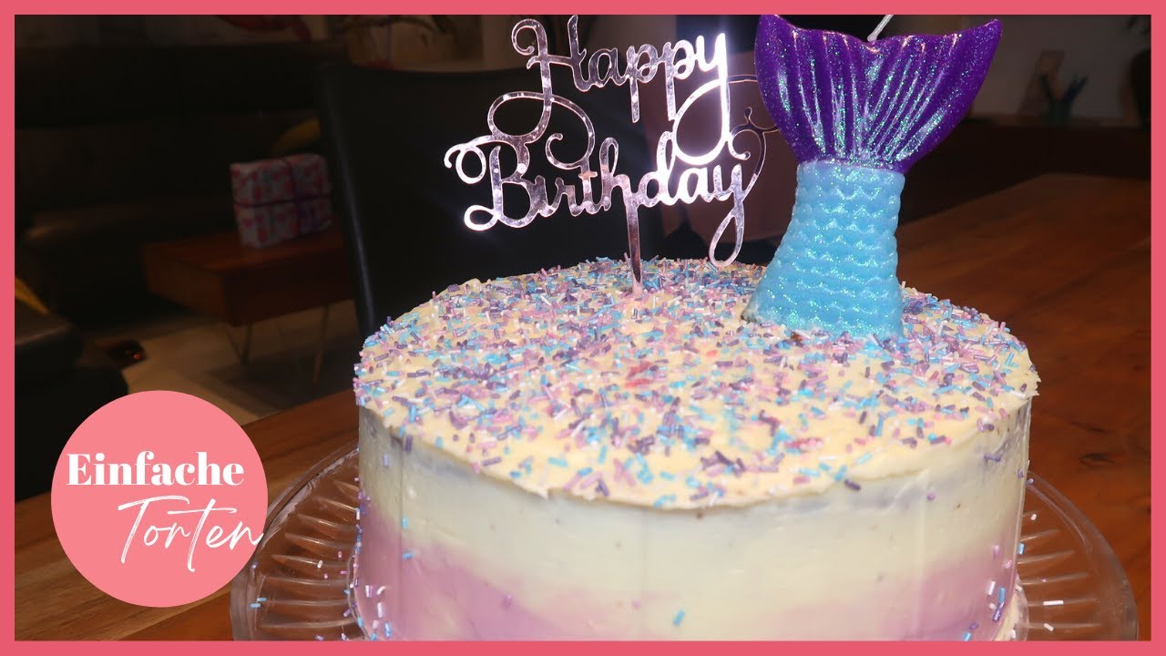 Einfache Geburtstagstorte 🍰  Meerjungfrau Strahlende Kinderaugen 🤩 #4