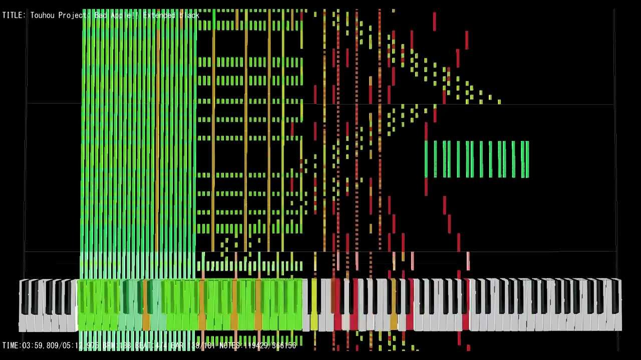 [Black MIDI] MIDITrail - Bad Apple!! Extended black Version 1