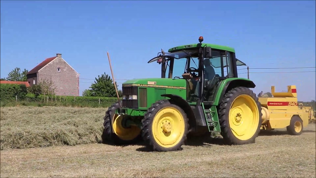 grass baling with a john deere | new holland 940 baler