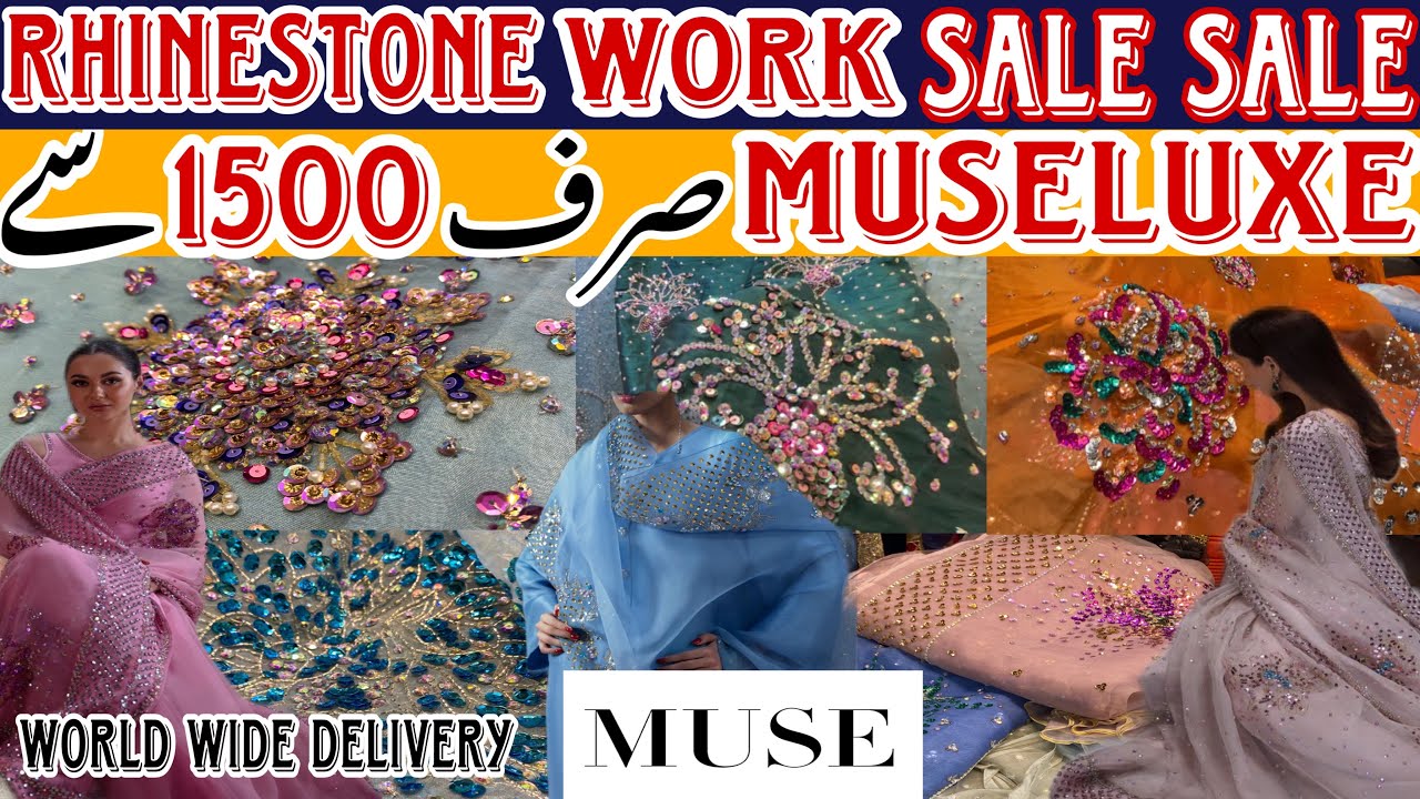 Museluxe Rhinestones || Designer Branded collection || Qurtaba Market Karachi