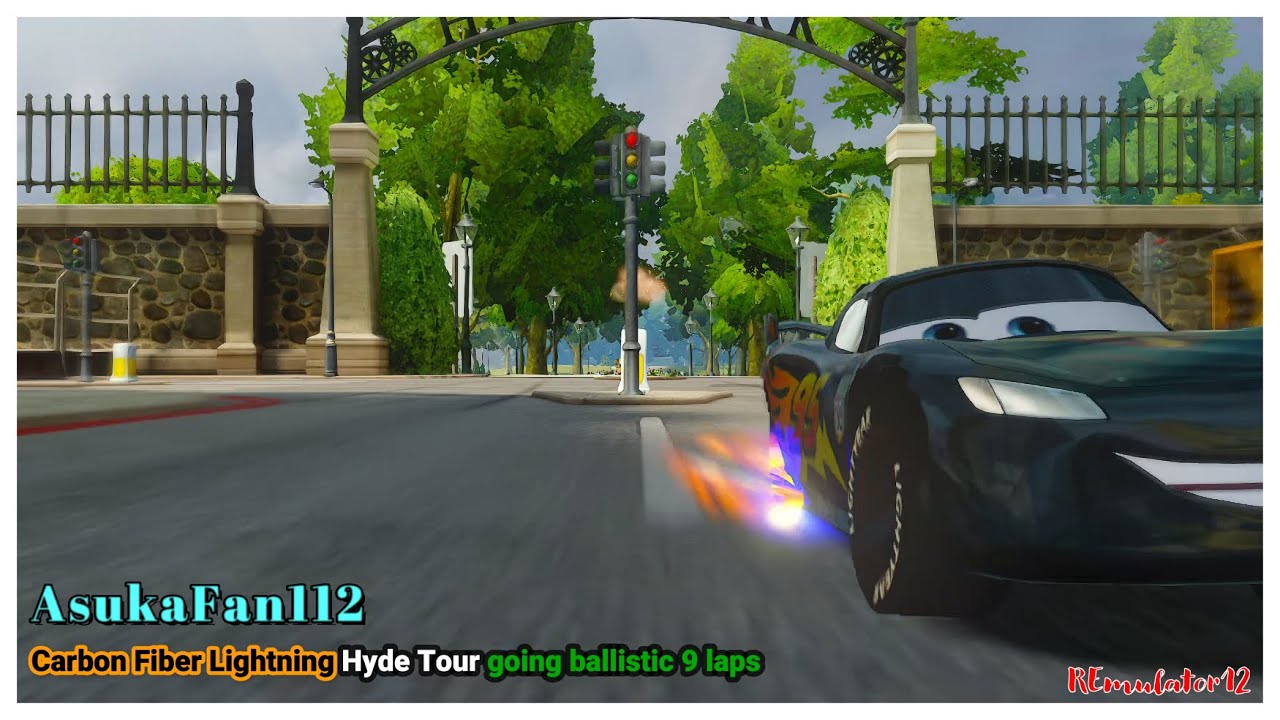 Cars 2 The Video Game | Carbon Fiber Lightning - Battle Race (Going Ballistic) | Hyde Tour 9 Laps
