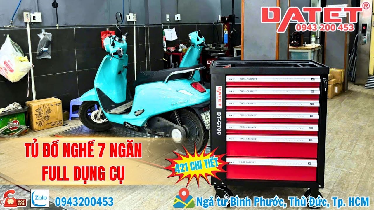 421 Chi Tiết Trong 1 Tủ – Tủ Đồ Nghề 7 Ngăn Đáng Đầu Tư Cho Gara