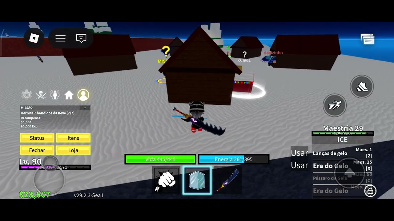 EU CHEGUEI NO VILAREJO CONGELADO E O INESPERADO ACONTECEU... #8 BLOX FRUITS