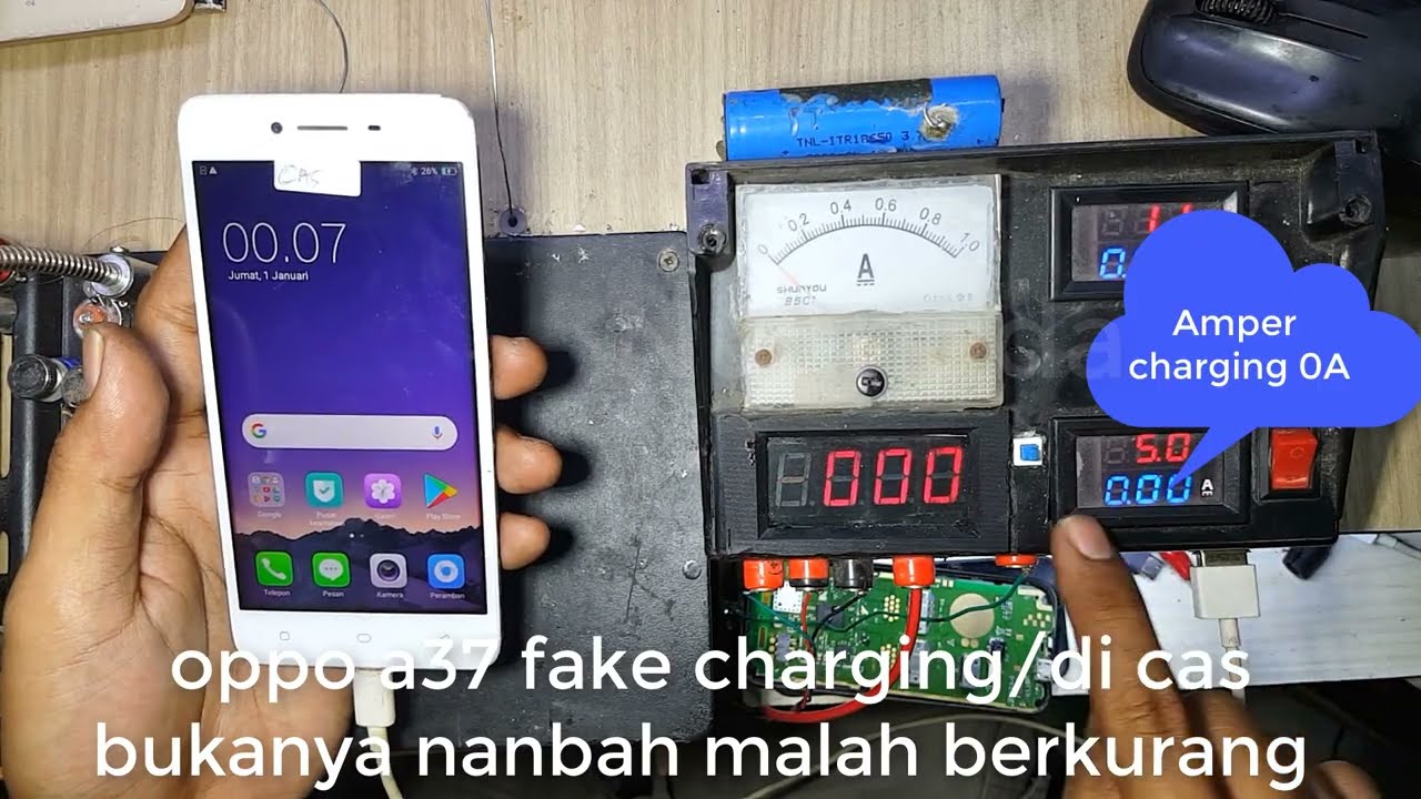 fake charging android oppo  a37 /di cas gak nambah alah berkurang
