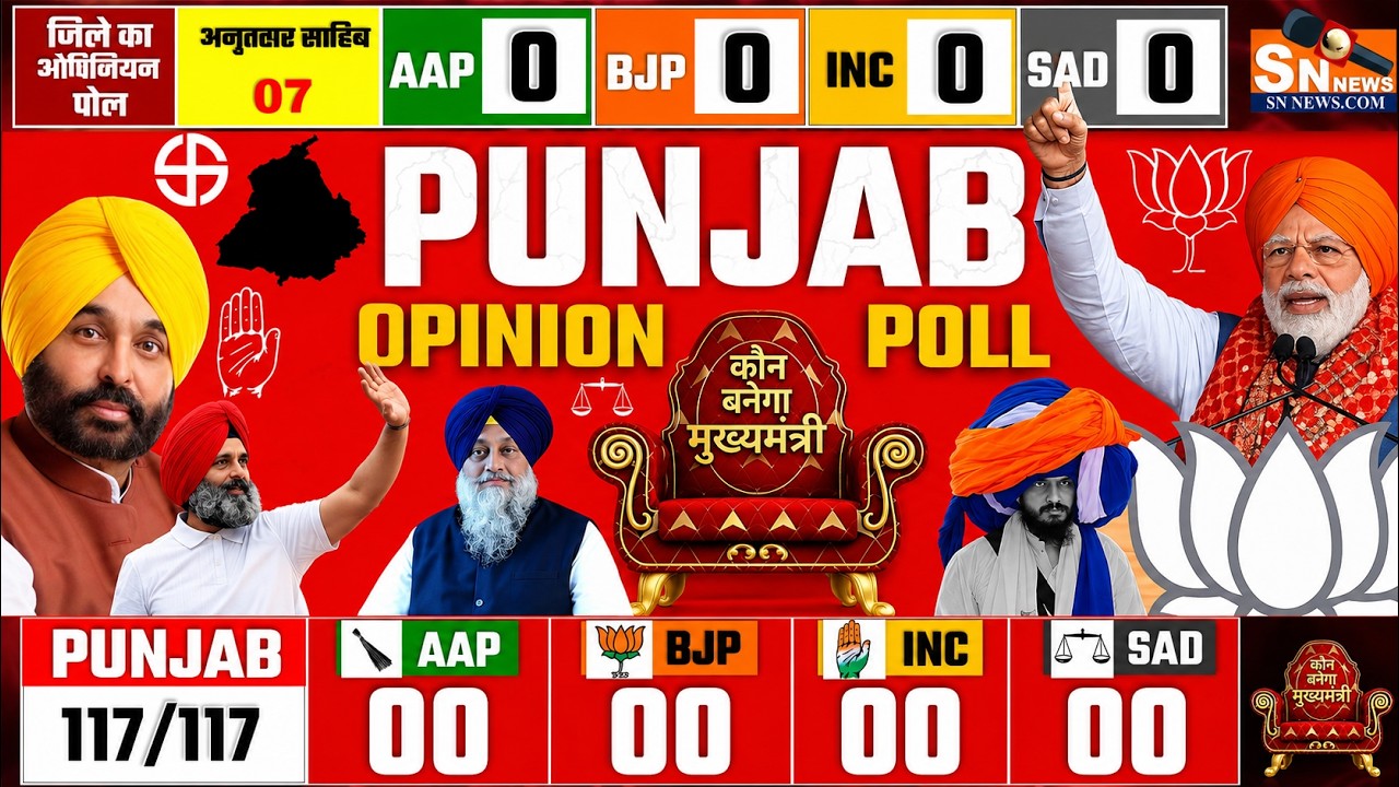 Punjab Assembly Election 2027 Opinion Poll | District Wise Survey | Bhagwant Mann vs Modi vs Rahul