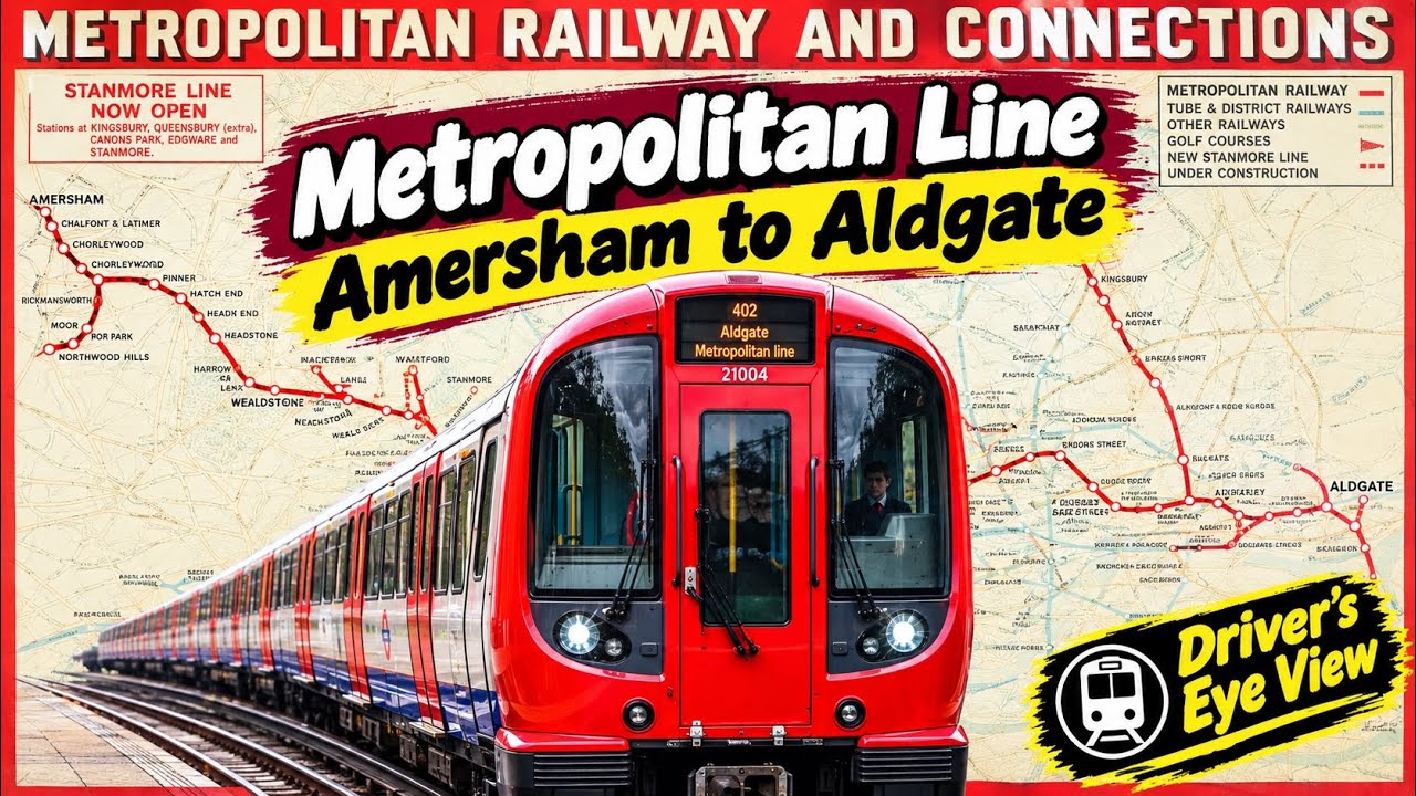 Metropolitan Line (Amersham to Aldgate) - DRIVERS EYE VIEW [Part 1 of 4]