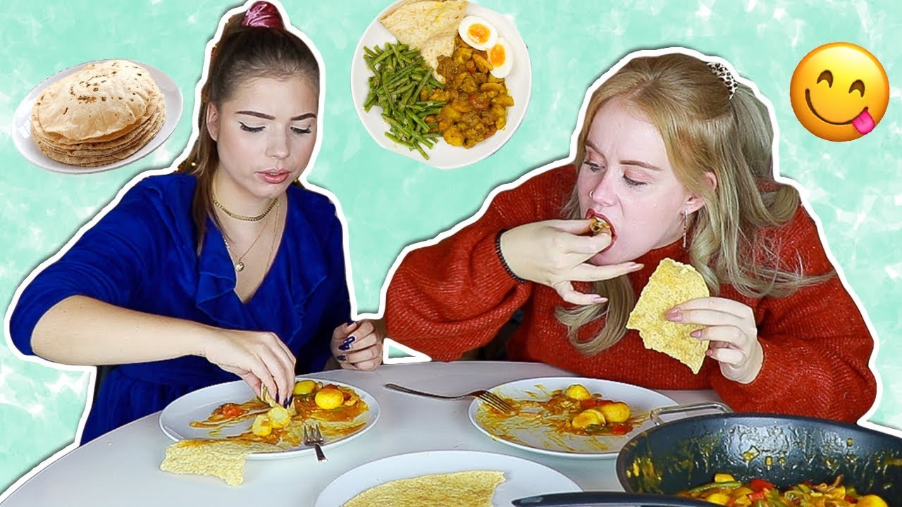 ROTI MUKBANG MET REBECCA! Lekker eten met onze handen 😋🤭