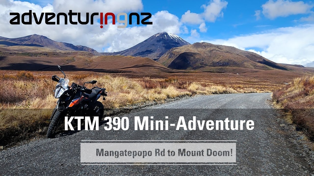 A mini KTM 390 Adventure ride up to Mount Doom (Mt Ngauruhoe) - start of the Tongariro Crossing.