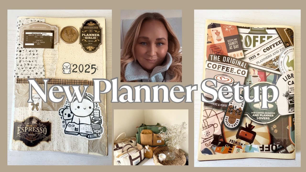 Setup & decorate my planner with me | A5 Sterling Ink Planner Setup 2025 ✨