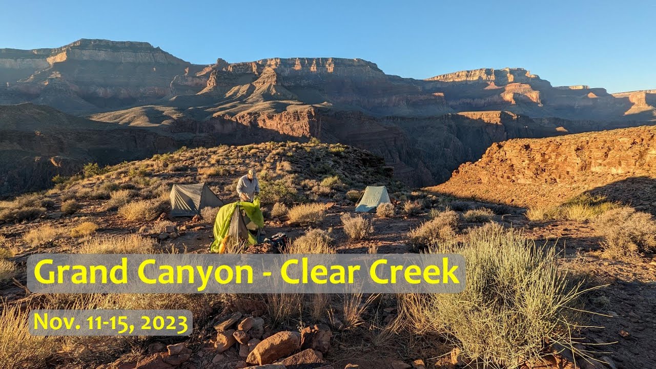 Grand Canyon backpacking to Clear Creek (Nov. 2023)