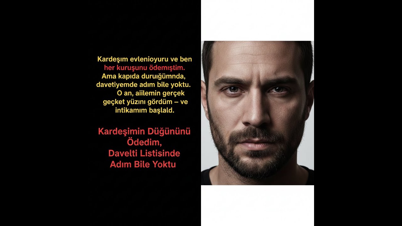 KARDEŞİMİN DÜĞÜNÜNÜ ÖDEDİM, AMA DAVETLİ LİSTESİNDE ADIM BİLE YOKTU