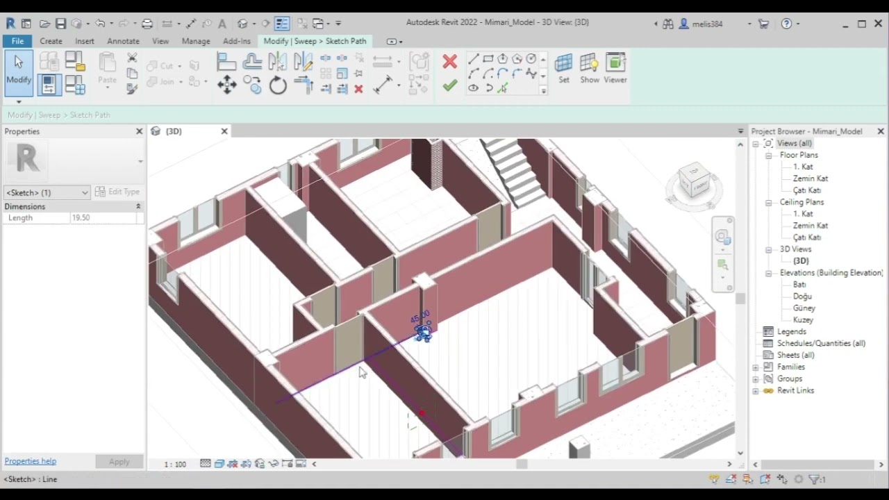 Revit'te Süpürgelik Atama (Melisa Turgut)