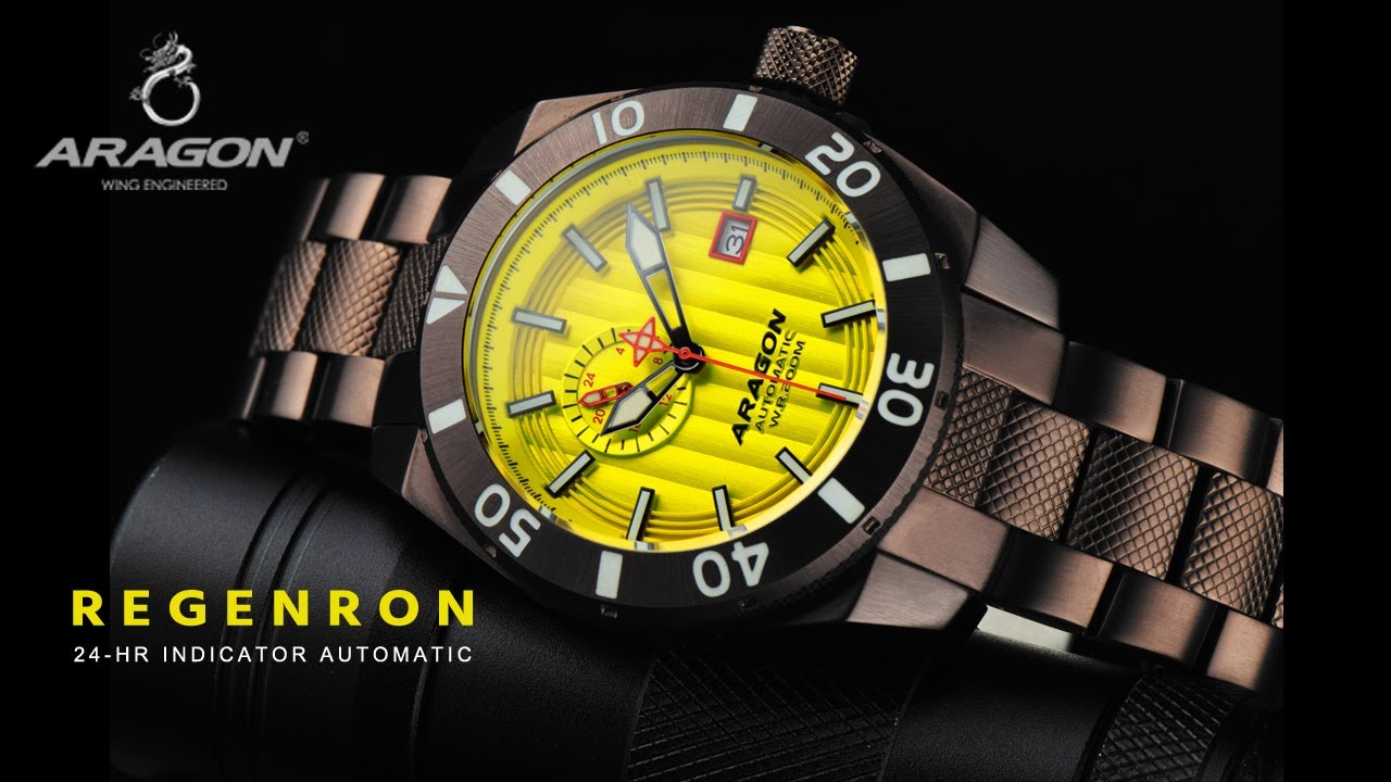 ARAGON&reg; Regeneron NH37 24-HR Indicator SEIKO SII NH37 Automatic Watch Review