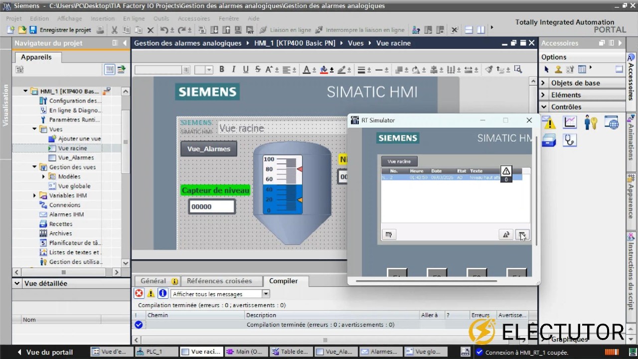 Gestion et programmation des alarmes analogiques dans TIA Portal | Tutoriel API et IHM Siemens