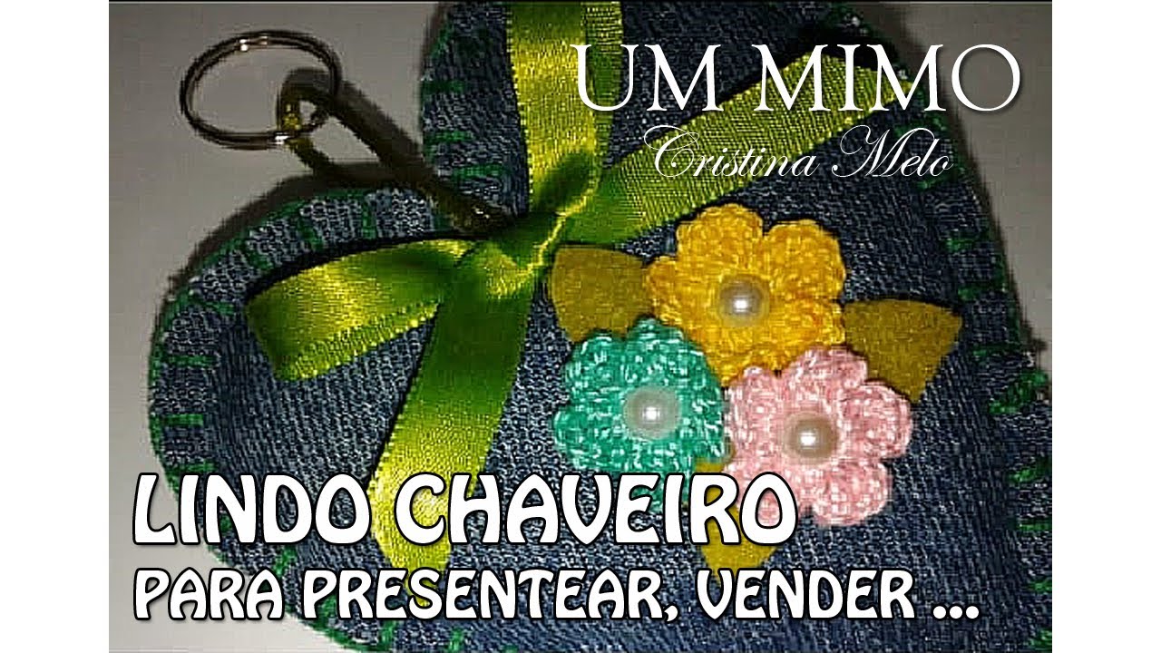 COMO FAZER CHAVEIRO EM JEANS.