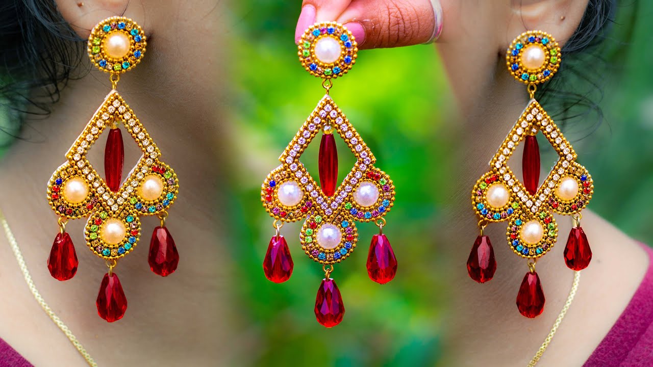 Make Unique Paper Earrings | handmade jewelry | made out of paper | Art with Creativity