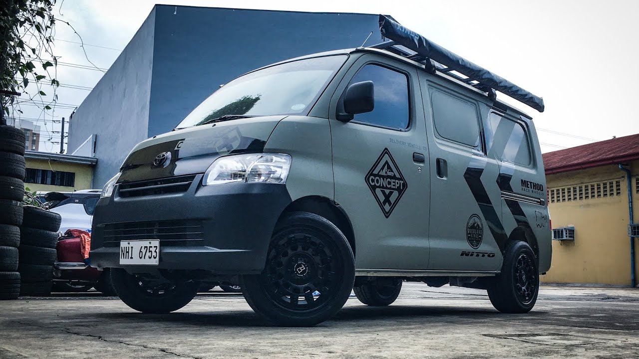 Catback exhaust system on a 2023 Toyota Lite Ace