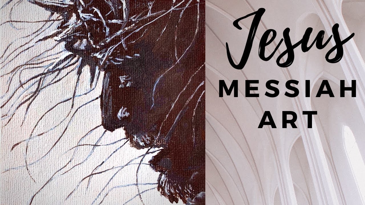 How to paint Jesus Christ step by step /Jesus Messiah Acrylic Painting in Black and White