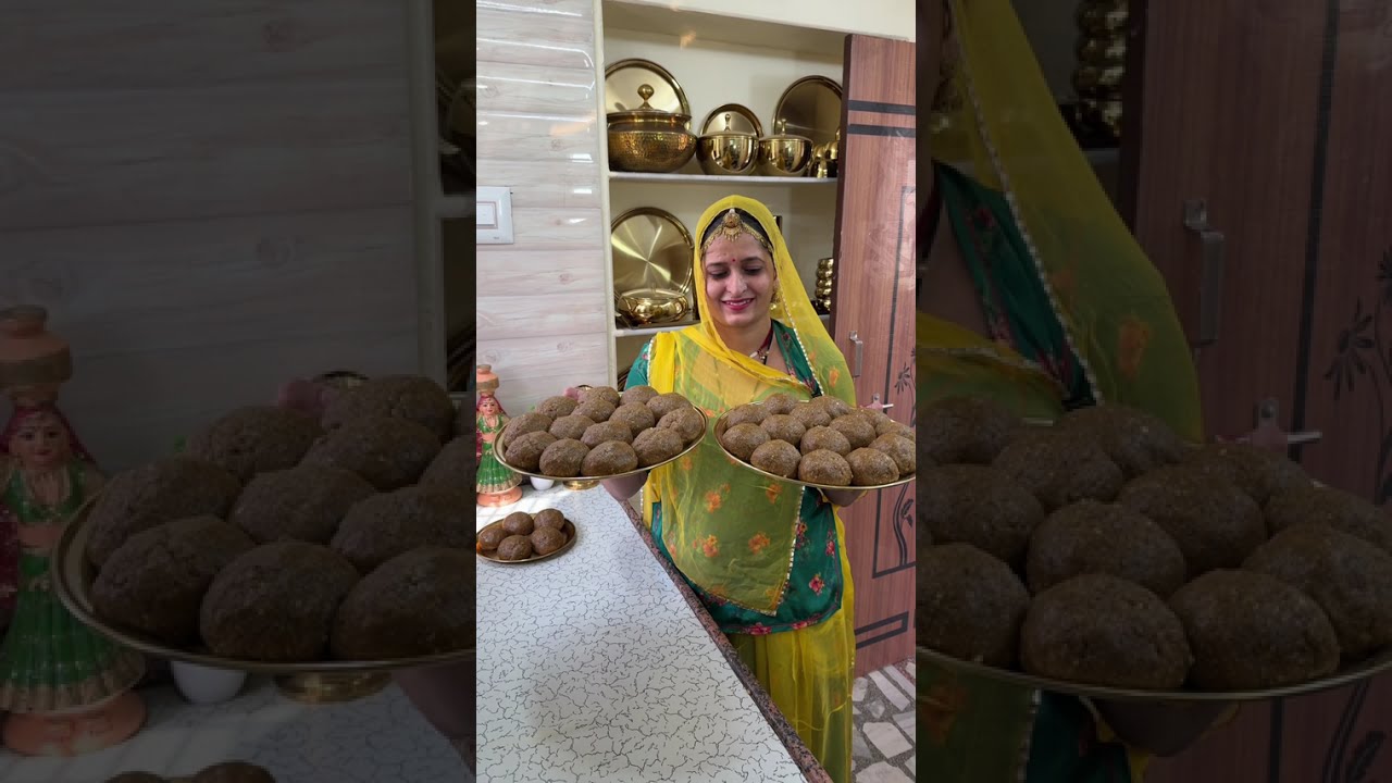 दादी सासु जी के लिए बनाये मेथी के लड्डू..🥰 #geetascooking