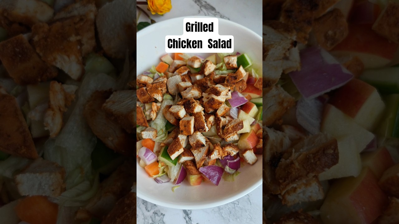 Grilled Chicken Salad for Weight Loss | Healthy High Protein 👆💫😍 #youtubeshorts #shorts #ytshorts