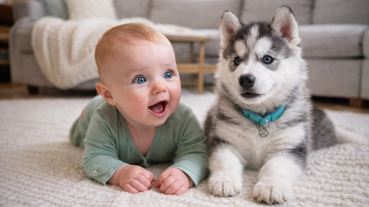 Cute Baby Voice Makes Dogs React 🐶👶