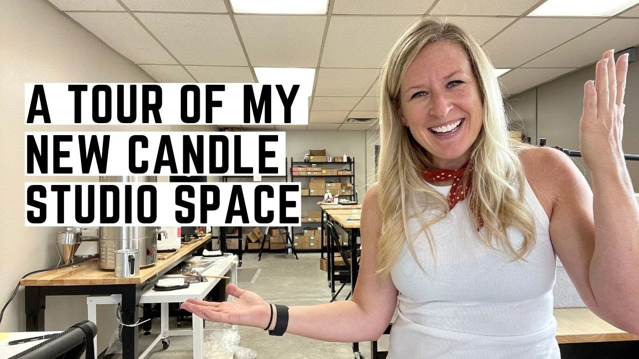 TOUR OF MY NEW Candle Making Workshop and Studio Set Up