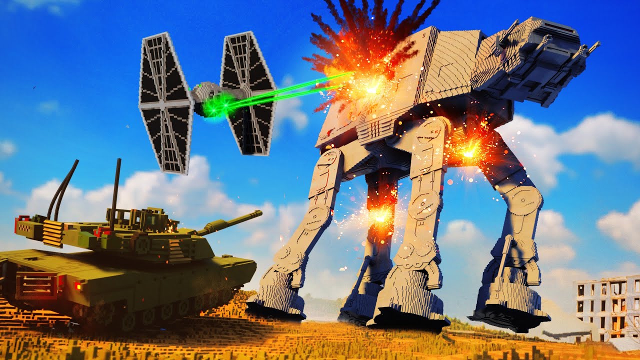 Realistic AT-AT Star Wars Destruction 😱