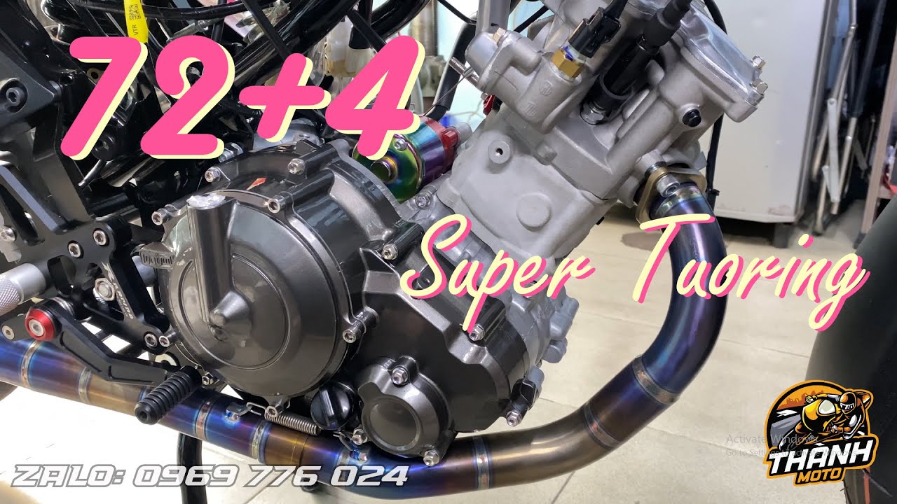 Ráp máy Exciter 72+4 Super Tuoring, bài siêu bền đi Xuyên Việt. Y15ZR Upgrade 72 plus 4-Engine 272cc