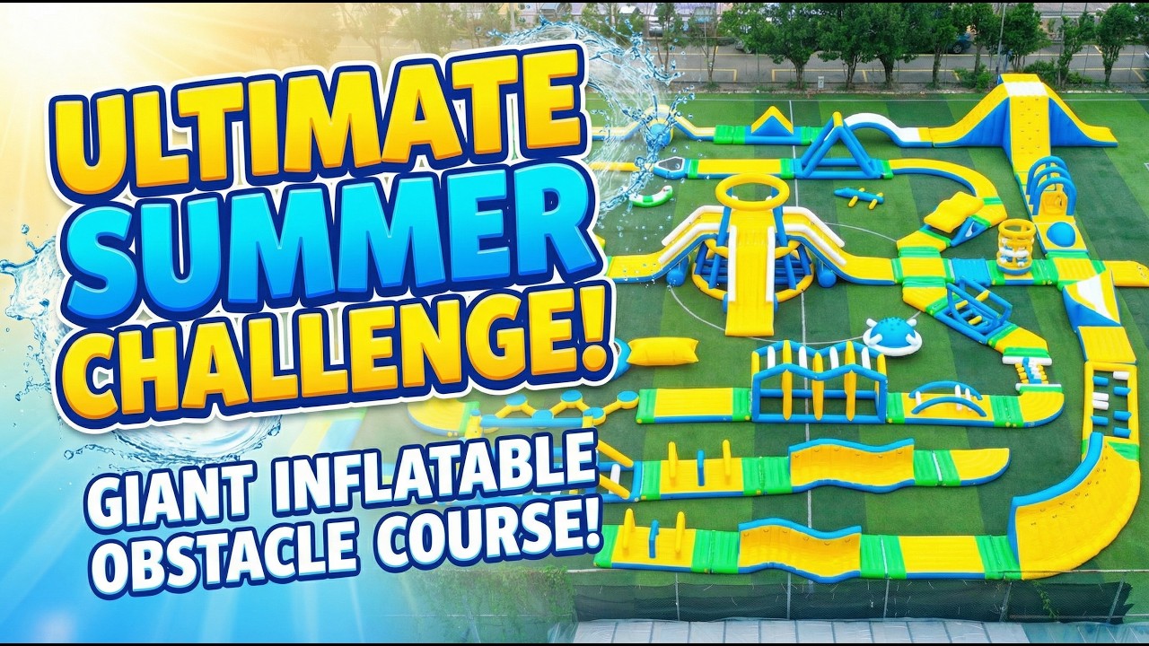 💦Ultimate Summer Fun with Giant Inflatable Challenge Inflatable Water Park S78