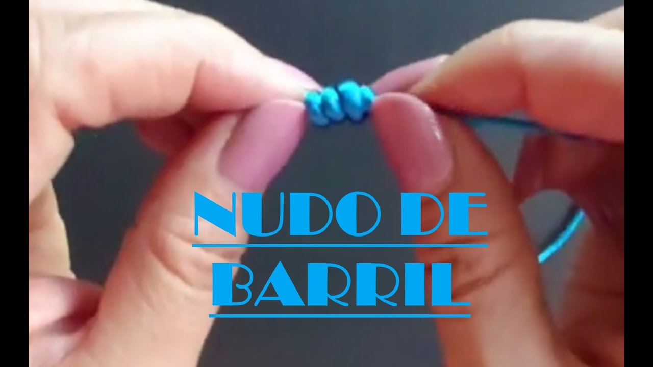 Tutorial c&oacute;mo HACER el NUDO de BARRIL o NUDO FRANCISCANO para la PULSERA de 7 NUDOS!!  ✅