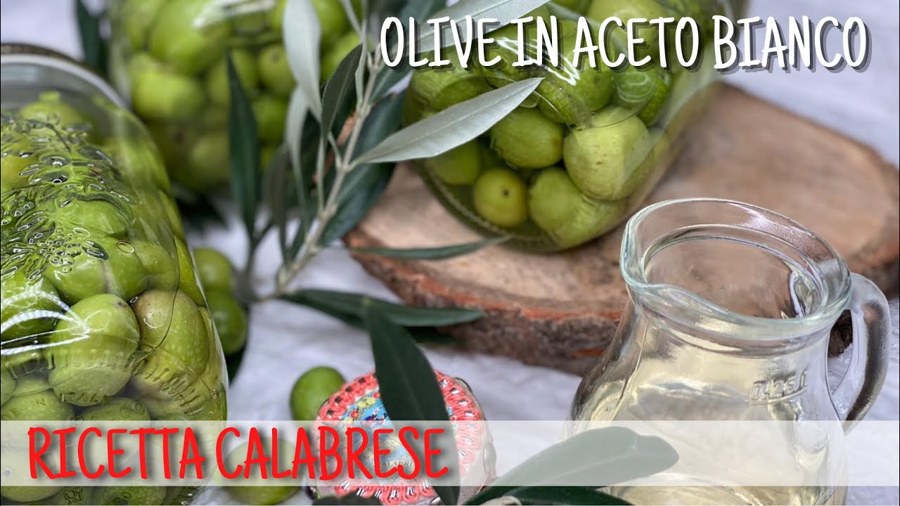 OLIVE 🫒 VERDI CON ACETO BIANCO / RICETTA CALABRESE