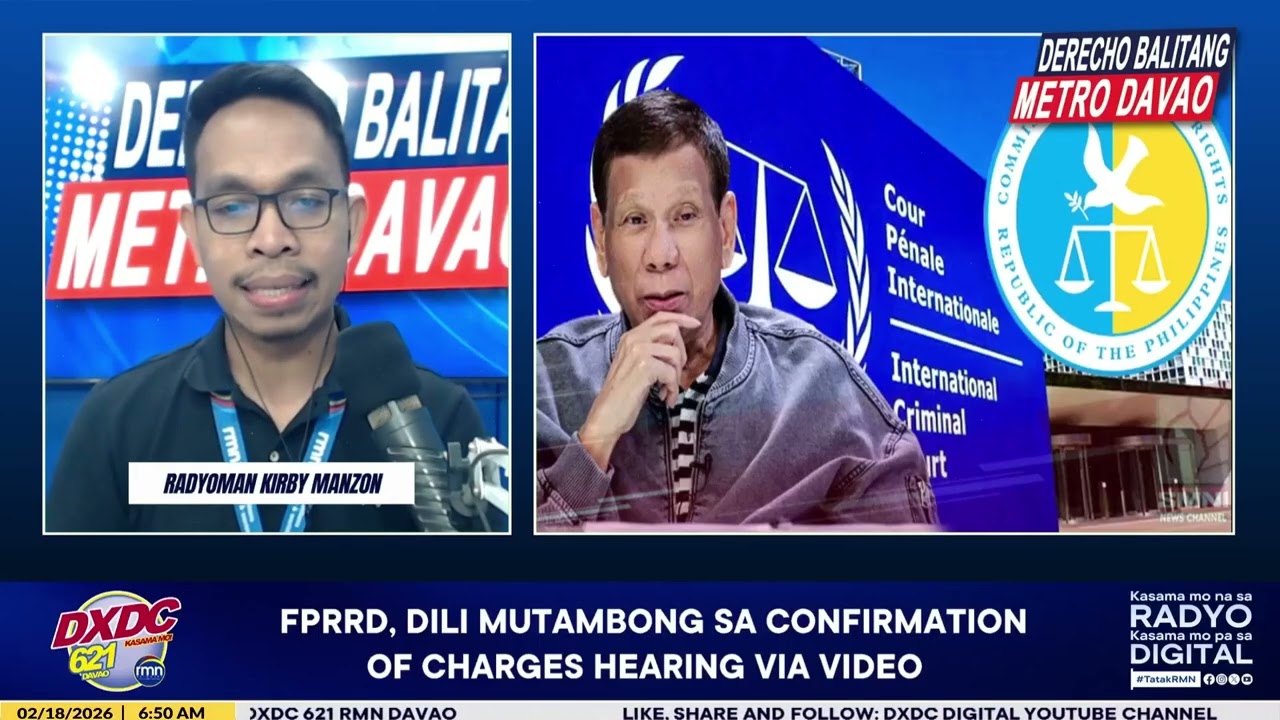 FPRRD, DILI MUTAMBONG SA CONFIRMATION OF CHARGES HEARING VIA VIDEO