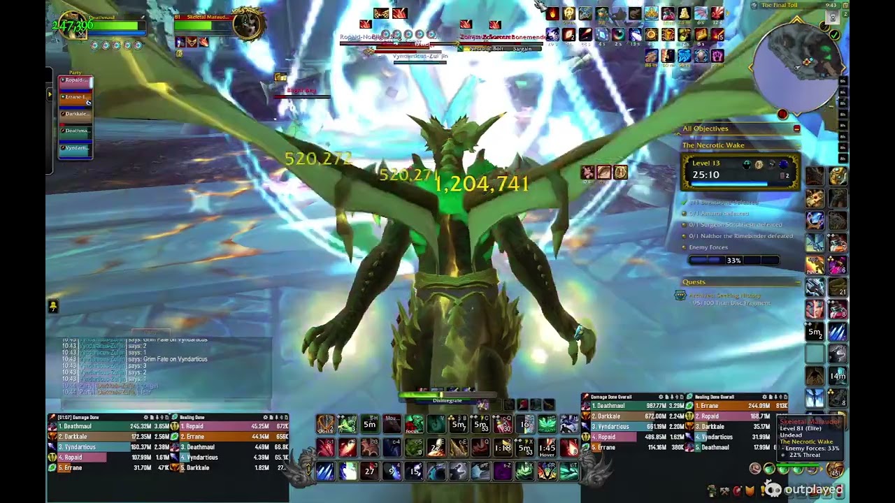 Necrotic Wake +13 on Devastation Evoker - BIG DAMAGE
