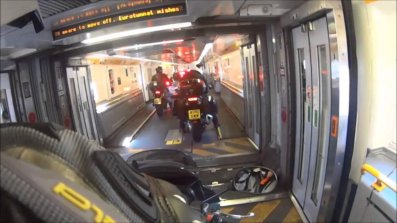 Motorcycle on the Eurotunnel