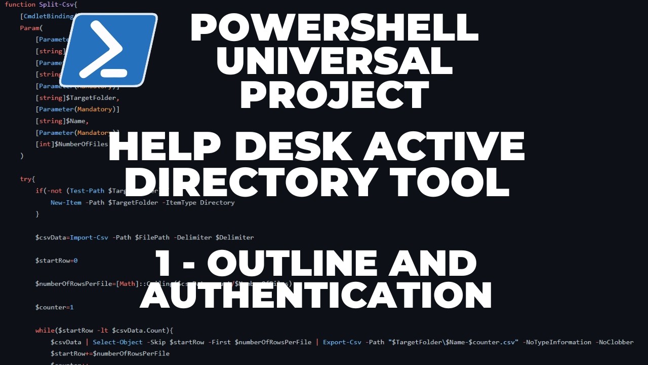PowerShell Universal 2026 &mdash; Проект: Инструмент техподдержки AD &mdash; Часть 1: План и аутентификация