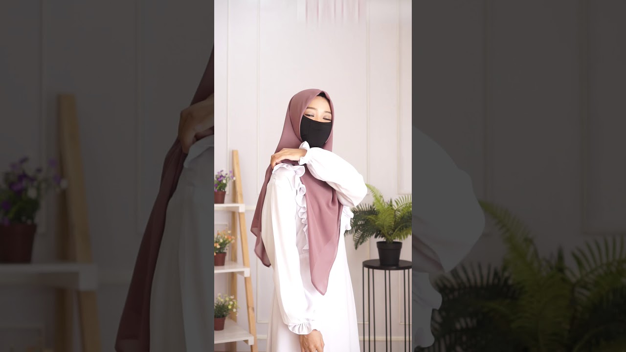 Hijab Instan SegiEmpat Cantik Simple Mewah | Hijab Ceruty Instan Swarovski Hijab Trendi Terbaru 2021