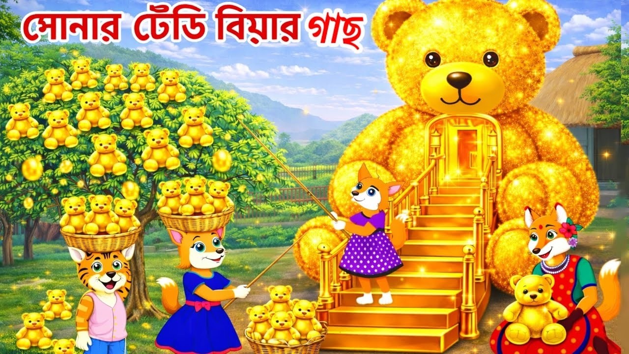 সোনার টেডি বিয়ার গাছ 🧸🌳 | Bangla Cartoon | siyaler Cartoon | Rupkothar Golpo | Kids Cartoon