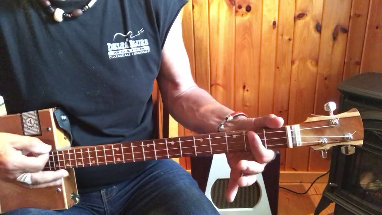 Angie Rolling Stones lesson for 3 string Cigar Box Guitar
