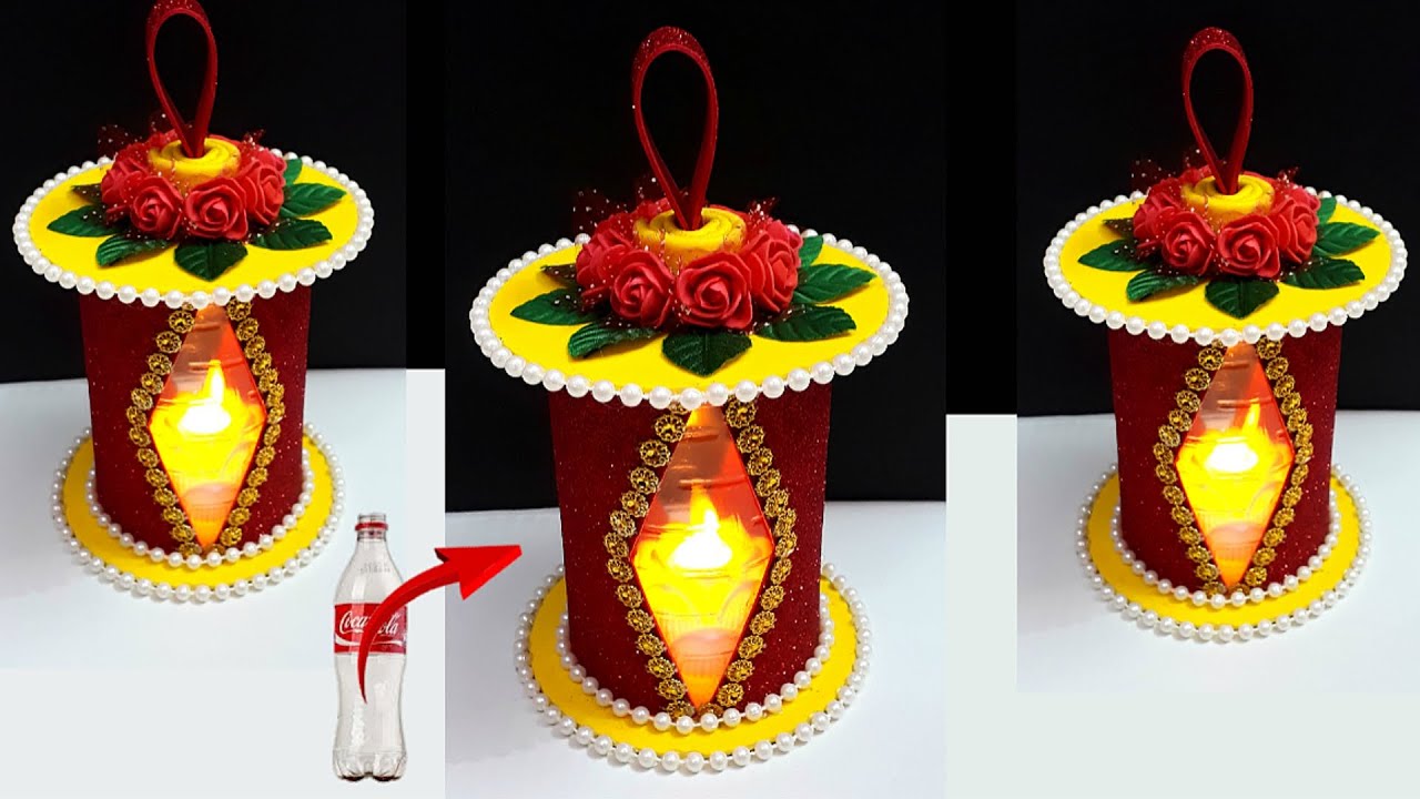 Best out of waste Lantern made from Plastic Bottle| DIY home decoration ideas